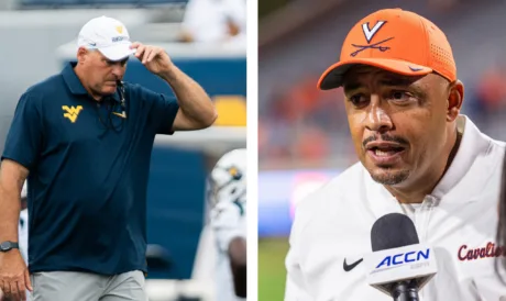 WVU Rich Rodriguez, Virginia's Tony Elliot square off as foes rather than head coach and player